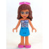 Friends Olivia (Nougat) - Dark Azure Skirt, Dark Azure and Bright Pink Top, Dark Pink Shoes, Sunglasses – ПРИЯТЕЛИ