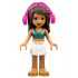 Friends Andrea - White Skirt, Dark Blue Halter Top with Gold Trim, Headphones – ПРИЯТЕЛИ