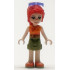 Friends Mia - Olive Green Shorts, Orange and Bright Light Orange Top with Lightning Bolts, Orange Shoes, Sunglasses – ПРИЯТЕЛИ