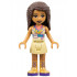 Friends Andrea - Tan Skirt, Coral, Lime and Medium Azure Top, Gold Boots – ПРИЯТЕЛИ