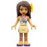 Friends Andrea - Tan Skirt, Coral, Lime and Medium Azure Top, Gold Boots, Flower – ПРИЯТЕЛИ