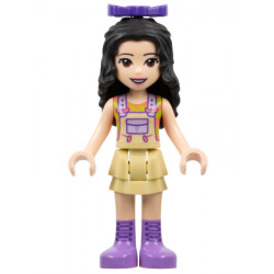 Friends Emma - Tan Dress with Straps, Medium Lavender Boots, Dark Purple Bow – ПРИЯТЕЛИ