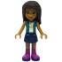 Friends Andrea - Dark Blue Skirt, Dark Turquoise Jacket over White Top with Crown – ПРИЯТЕЛИ