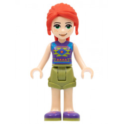 Friends Mia - Olive Green Shorts, Dark Purple Shoes and Top with Diamonds and Triangles – ПРИЯТЕЛИ