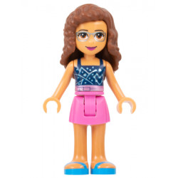 Friends Olivia (Nougat) - Dark Pink Skirt, Dark Blue Top with Constellations – ПРИЯТЕЛИ