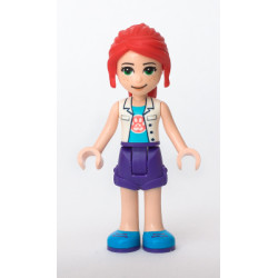 Friends Mia - Dark Purple Shorts, White Top with Paw Print Undershirt – ПРИЯТЕЛИ