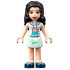 Friends Emma - White Top with Paw Print Undershirt, Light Aqua Skirt, Dark Blue Shoes with Straps, Dark Purple Bow – ПРИЯТЕЛИ