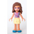 Friends Olivia (Nougat) - Bright Light Yellow Skirt, Dark Pink Top with Feathers, Bright Pink Tinted Glasses – ПРИЯТЕЛИ