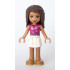 Friends Andrea - White Skirt, Magenta Sleeveless Shirt with Hearts and Rabbit Face – ПРИЯТЕЛИ