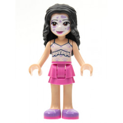 Friends Emma - Dark Pink Skirt, White Ruffled Tank Top, Face Paint – ПРИЯТЕЛИ