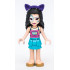 Friends Emma - Medium Azure Skirt, Gold Shoes, Butterfly Face Paint, Dark Purple Cat Ears – ПРИЯТЕЛИ