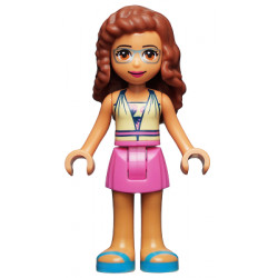 Friends Olivia (Nougat) - Dark Pink Skirt, Halter Top with Strawberries – ПРИЯТЕЛИ