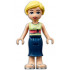 Friends Marisa - Dark Blue Skirt, Yellowish Green Shirt with Coral Belt, Silver Sandals – ПРИЯТЕЛИ