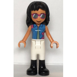 Friends Savannah - Medium Blue Vest, White Riding Pants, Black Boots – ПРИЯТЕЛИ