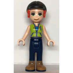 Friends Mia - Dark Blue Trousers, Lime Jacket Top, Black Riding Helmet – ПРИЯТЕЛИ