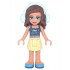 Friends Olivia (Nougat) - Bright Light Yellow Skirt, Dark Blue Top with Constellations, Light Aqua Headphones – ПРИЯТЕЛИ