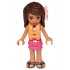 Friends Andrea - Dark Turquoise Halter Top, Magenta Skirt, Orange Life Jacket, Bright Pink Flower – ПРИЯТЕЛИ