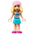Friends Stephanie - Metallic Light Blue Swimsuit Top, Medium Azure Skirt, Bright Pink Hat – ПРИЯТЕЛИ