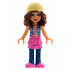 Friends Olivia (Nougat) - Dark Pink Skirt, Dark Blue Leggings, Bright Light Yellow Knit Cap – ПРИЯТЕЛИ