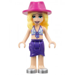 Friends Stephanie - Medium Blue Swimsuit Top, Dark Purple Skirt, Silver Shoes, Magenta Hat – ПРИЯТЕЛИ