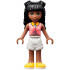 Friends Priyanka - Coral Knotted Blouse with White Swirls, White Shorts, Yellow Shoes – ПРИЯТЕЛИ