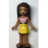 Friends Andrea - Yellow Skirt with Black Hem, Magenta and White Top with Belt – ПРИЯТЕЛИ