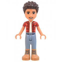 Friends River - Red Checkered Shirt with White Undershirt, Sand Blue Trousers – ПРИЯТЕЛИ