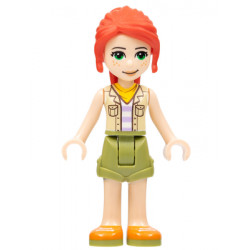 Friends Mia - Olive Green Shorts, Orange Shoes, Tan Vest, Bright Light Orange Scarf – ПРИЯТЕЛИ