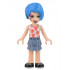 Friends Evelyn - White Sleeveless Shirt, Sand Blue Skirt, Face Paint – ПРИЯТЕЛИ