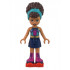Friends Andrea - Dark Turquoise Halter Top, Dark Blue Skirt with Magenta Boots, Dark Turquoise Head Wrap, Red Roller Skates – ПРИЯТЕЛИ