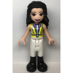 Friends Emma - Neon Yellow Safety Vest, White Trousers with Black Boots – ПРИЯТЕЛИ