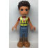 Friends River - Neon Yellow Safety Vest, Sand Blue Trousers with Medium Nougat Boots – ПРИЯТЕЛИ
