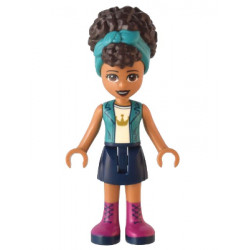 Friends Andrea - Dark Turquoise Jacket over White Top with Crown, Dark Blue Skirt with Magenta Boots, Dark Turquoise Head Wrap – ПРИЯТЕЛИ