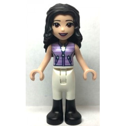Friends Emma - Lavender Vest, White Trousers with Black Boots – ПРИЯТЕЛИ