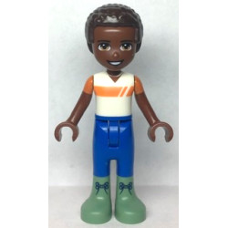 Friends Elijah - White and Orange Shirt, Blue Trousers, Sand Green Boots – ПРИЯТЕЛИ