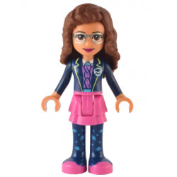 Friends Olivia (Nougat) - Dark Pink Skirt, Dark Blue Leggings, Dark Blue Jacket – ПРИЯТЕЛИ