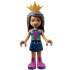 Friends Andrea - Dark Turquoise Halter Top with Magenta Stripes and Dots, Dark Blue Skirt with Magenta Boots, Pearl Gold Tiara – ПРИЯТЕЛИ