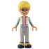 Friends Olly - White Jacket with Metallic Light Blue Sleeves, Light Bluish Gray Trousers, Dark Blue Shoes – ПРИЯТЕЛИ