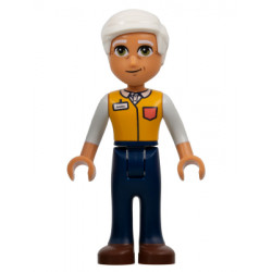 Friends Isaac - Bright Light Orange Shirt, Dark Blue Pants, Reddish Brown Shoes – ПРИЯТЕЛИ