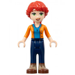 Friends Mia (Adult) - Dark Azure Shirt, Orange Sweater, Dark Blue Pants, Dark Tan and Reddish Brown Boots – ПРИЯТЕЛИ