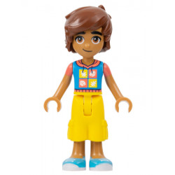 Friends Leo - Dark Azure and Coral Hoodie, Yellow Trousers Cropped Large Pockets, Medium Azure Shoes – ПРИЯТЕЛИ