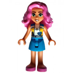 Friends Nadia - Medium Azure and Yellow Vest, Medium Azure Skirt, Dark Pink Shoes – ПРИЯТЕЛИ