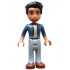 Friends Dr. Marlon - Sand Blue Unbuttoned Shirt, Light Bluish Gray Trousers, Reddish Brown Shoes – ПРИЯТЕЛИ