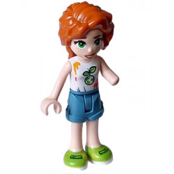 Friends Autumn - White Sleeveless Top, Sand Blue Shorts, Lime Shoes – ПРИЯТЕЛИ