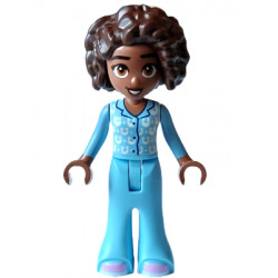 Friends Aliya - Bright Light Blue Pajamas, Top with White Horseshoes and Dots, Lavender Shoes – ПРИЯТЕЛИ