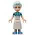 Friends Charli - White Apron Top over Dark Turquoise Shirt, White Skirt Long, Medium Blue Shoes – ПРИЯТЕЛИ