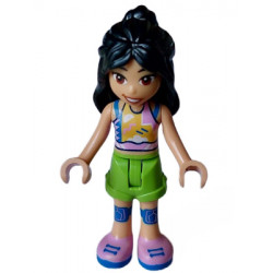 Friends Liann - Bright Pink, Yellow, Blue, and White Tank Top, Lime Shorts, Blue Knee Pads, Bright Pink Shoes – ПРИЯТЕЛИ