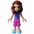 Friends Luna - Dark Pink and Medium Azure Top with Scales, Dark Pink Trousers Cropped, White Shoes – ПРИЯТЕЛИ