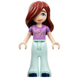 Friends Paisley - Medium Lavender Shirt with Guitar, Light Aqua Trousers Bell-Bottoms, Dark Blue Shoes – ПРИЯТЕЛИ