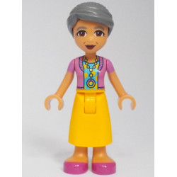 Friends Abuelita - Dark Pink Sweater Vest, Bright Light Orange Long Skirt, Magenta Shoes – ПРИЯТЕЛИ